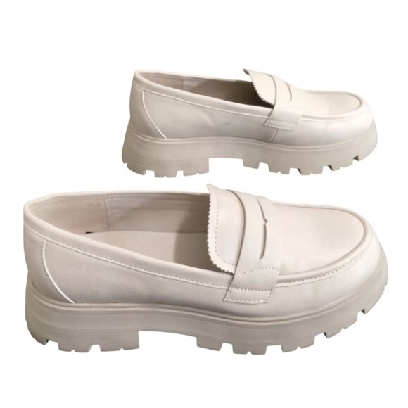 Cestfini Platform Chunky Loafers For Women Size 7.5 Faux Leather Pull-On - Picture 5 of 10